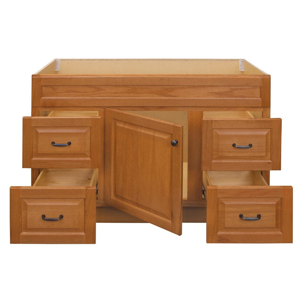 Project Source 48-in Golden Bathroom Vanity Base Cabinet without Top