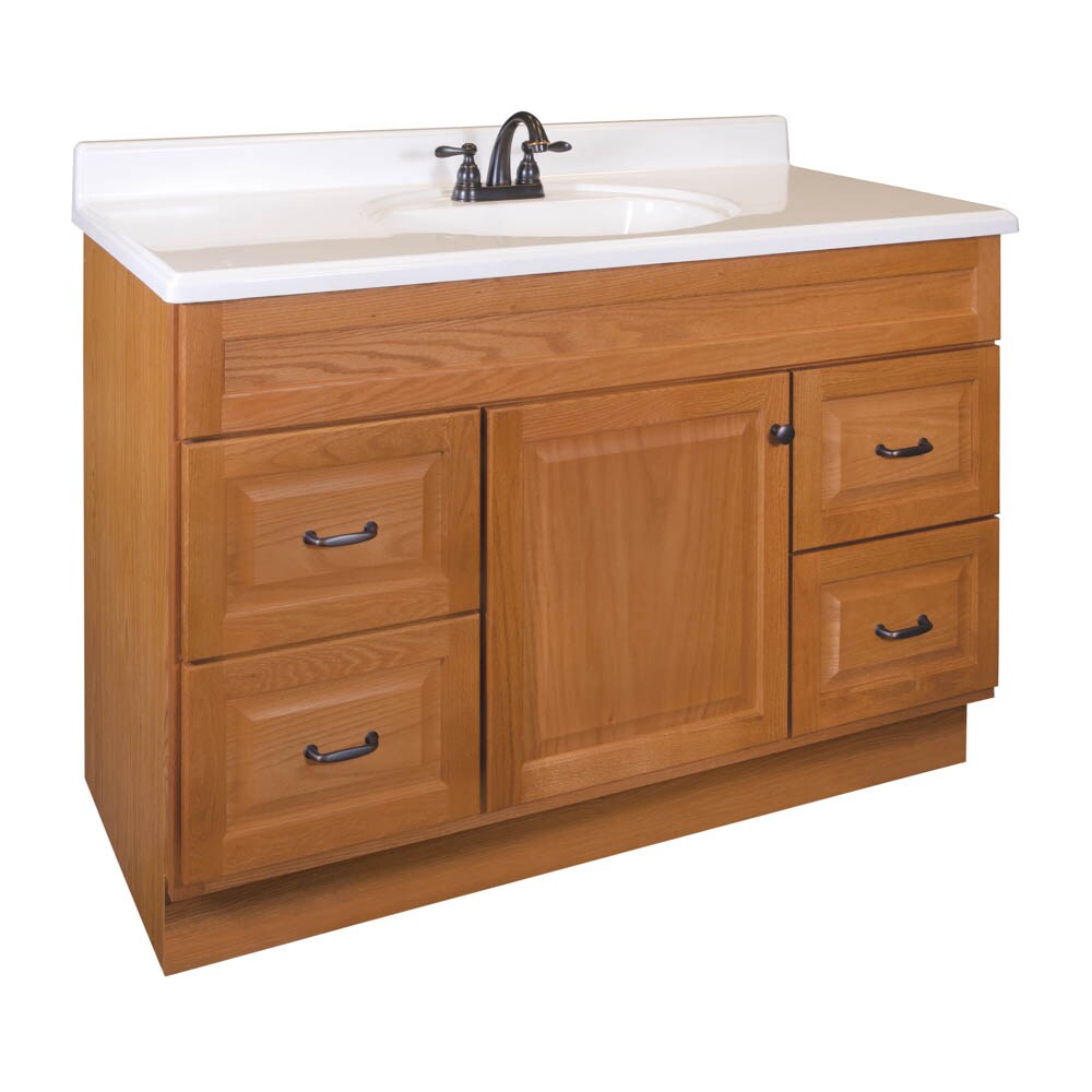 Project Source 48-in Golden Bathroom Vanity Base Cabinet without Top