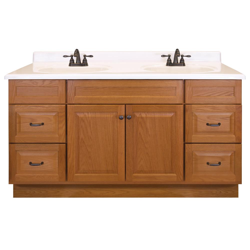 Project Source 60-in Golden Bathroom Vanity Cabinet
