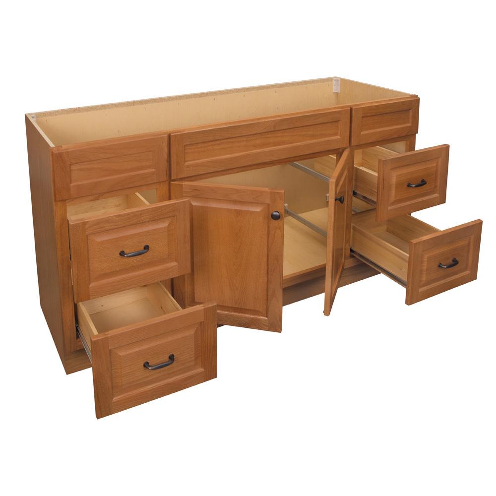 Project Source 60-in Golden Bathroom Vanity Cabinet