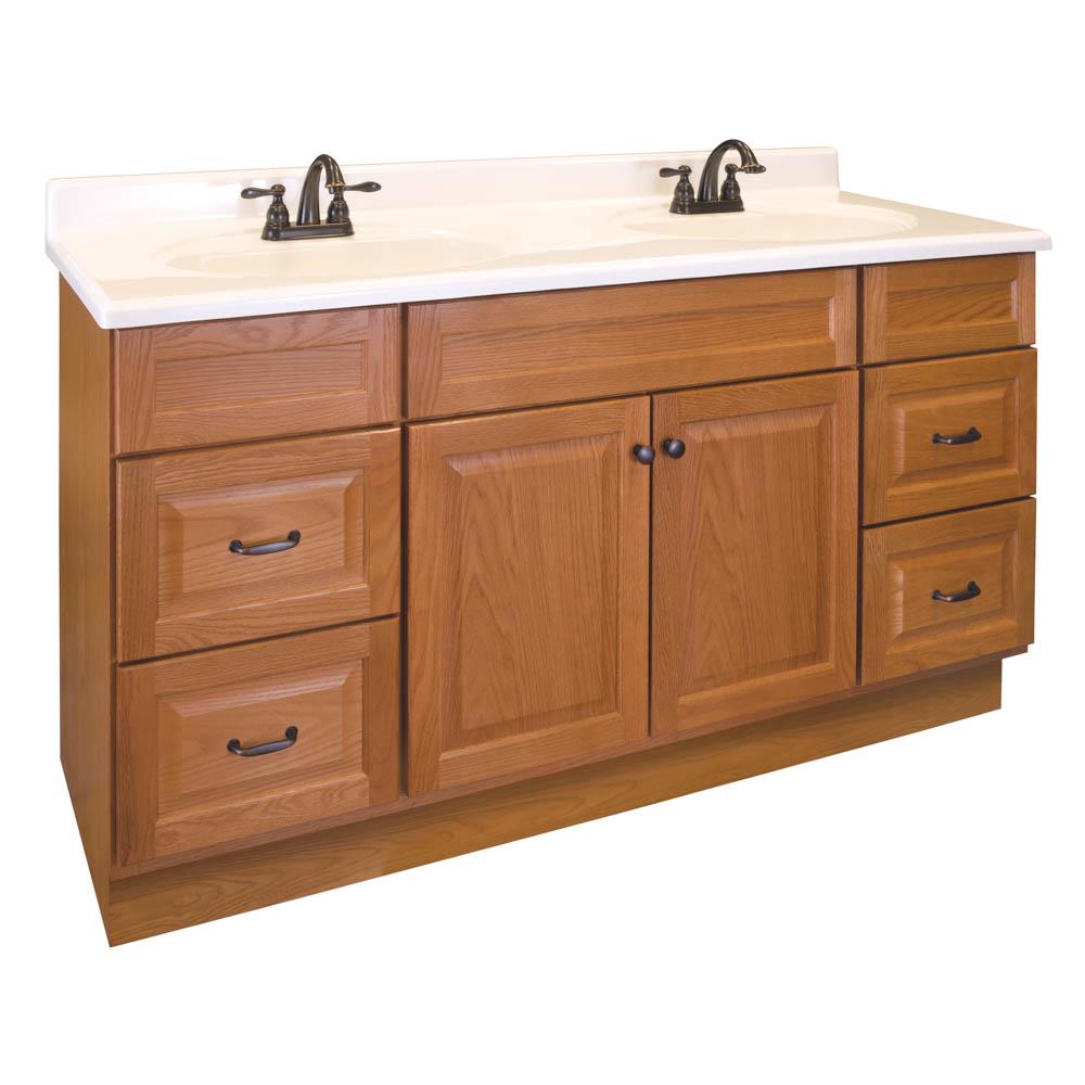 Project Source 60-in Golden Bathroom Vanity Cabinet
