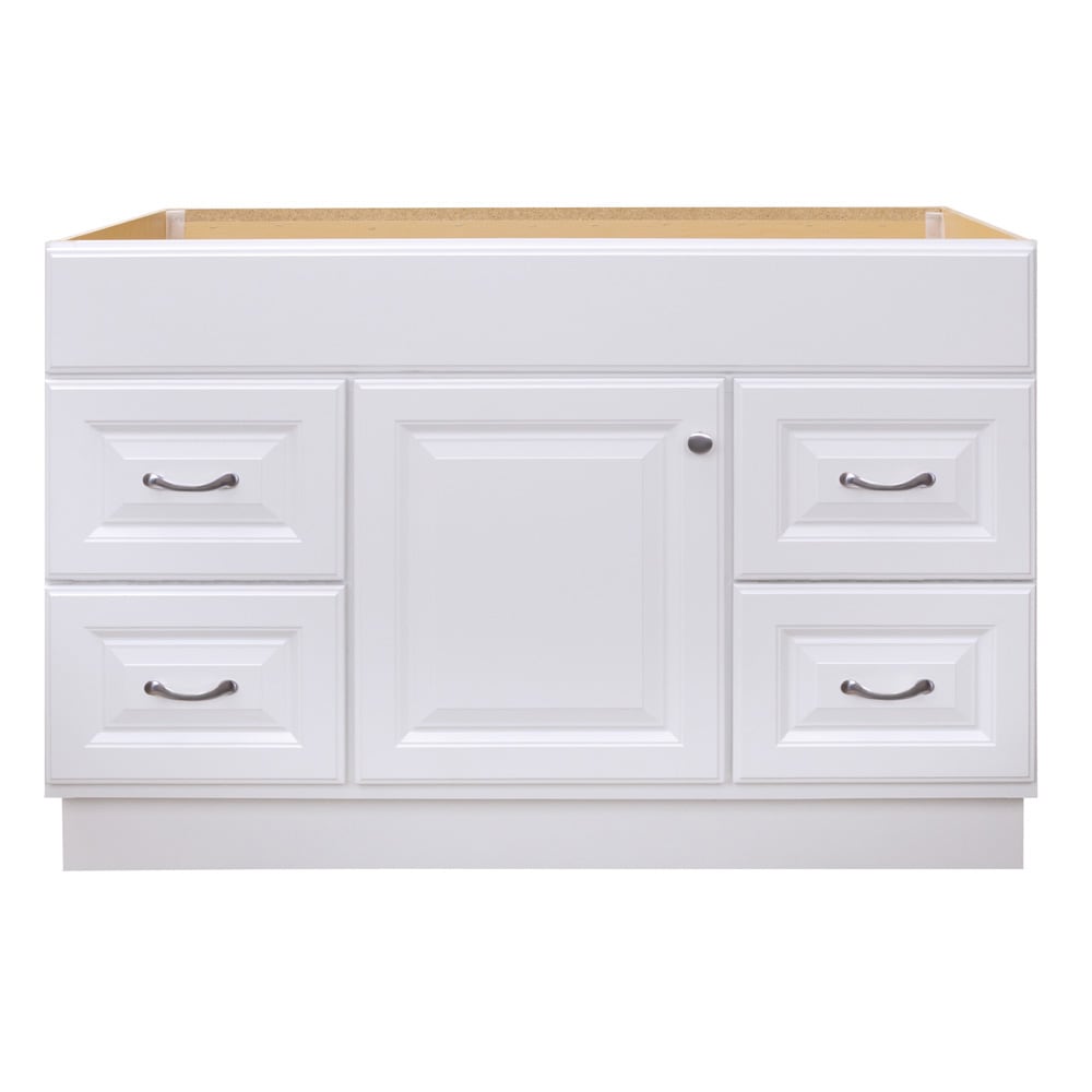 Project Source 48-in White Bathroom Vanity Cabinet