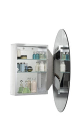 Jacuzzi 21-in x 31-in Surface/Recessed Mount Aluminum Mirrored Oval Medicine Cabinet