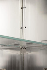 Jacuzzi 21-in x 31-in Surface/Recessed Mount Aluminum Mirrored Oval Medicine Cabinet