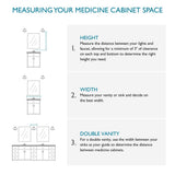 Jacuzzi 21-in x 31-in Surface/Recessed Mount Aluminum Mirrored Oval Medicine Cabinet