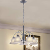 Project Source Fallsbrook 5-Light Brushed Nickel Traditional Chandelier, 22.44-in W x 16.54-in H