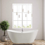 Mulhouse 71 in. Acrylic Flatbottom Freestanding Bathtub in White - Super Arbor