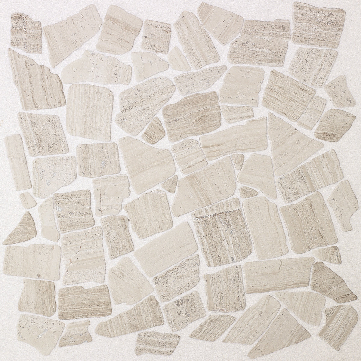 American Olean Delfino Stone Arctic Topaz 12-in x 12-in Honed Natural Stone Limestone Pebble Mosaic Tile