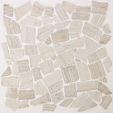 American Olean Delfino Stone Arctic Topaz 12-in x 12-in Honed Natural Stone Limestone Pebble Mosaic Tile