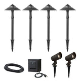Portfolio 13.8-Watt Special Textured Bronze Low Voltage Integrated LED Path Light Kit