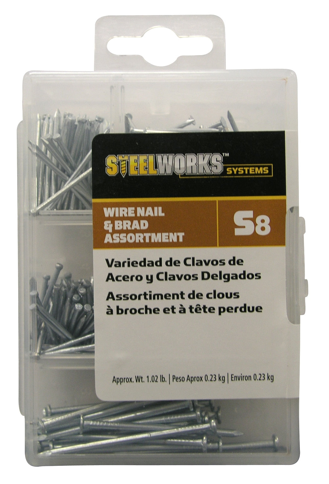 Hillman 266-Piece Wire Nail & Brad Assortment with Resealable Case