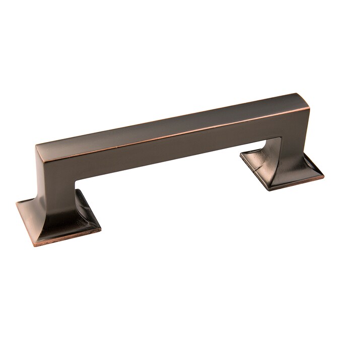Hickory Hardware Studio 3-3/4-in (96mm) Center to Center Oil-Rubbed Bronze Highlighted Rectangular Handle Drawer Pull