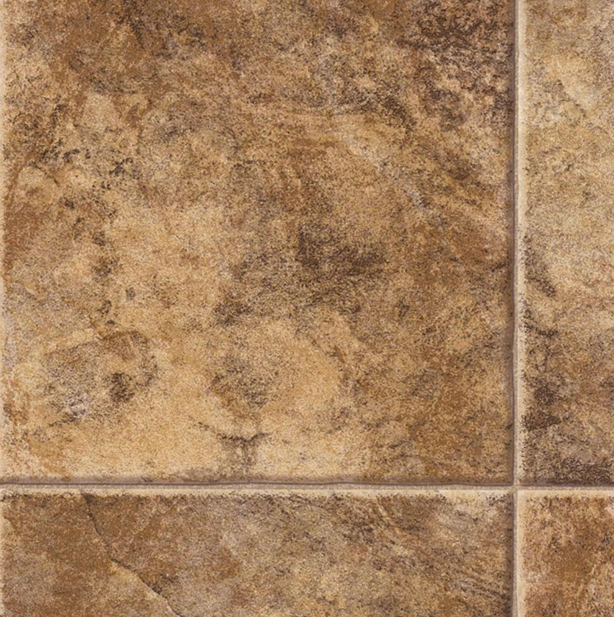 Congoleum Sunstone Brown Stone Look 13-mil x 12-ft W Waterproof Cut-to-Length Vinyl Sheet Flooring