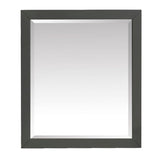 28.00 in. W x 32.00 in. H Framed Rectangular Beveled Edge Bathroom Vanity Mirror in Gray