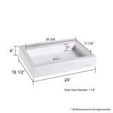 LUXIER Rectangular Bathroom Ceramic Vessel Sink Art Basin in White