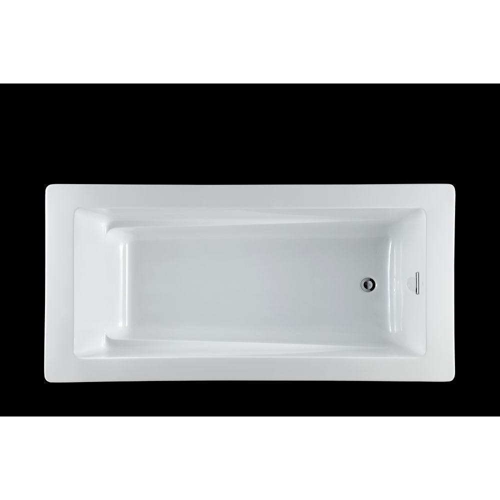 Amelia 69 in. Reversible Drain Freestanding Bathtub in Glossy White - Super Arbor
