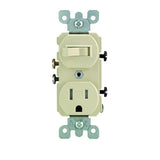 15 Amp Tamper-Resistant Combination Switch and Outlet, White - Super Arbor