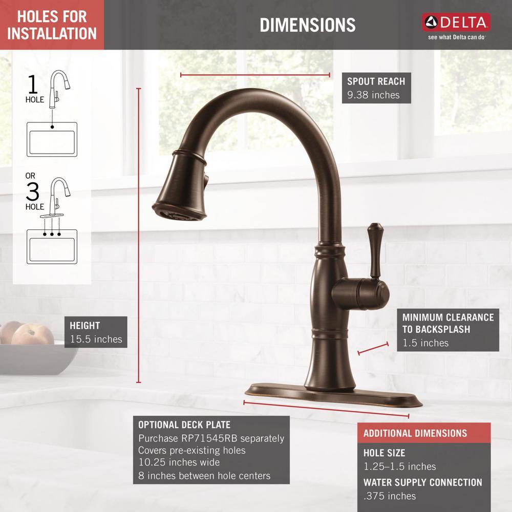 Cassidy Single-Handle Pull-Down Sprayer Kitchen Faucet in Venetian Bronze - Super Arbor