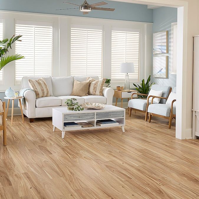 STAINMASTER PetProtect Boyd Park Maple 12-mm T x 5-1/4-in W x 47-1/4-in L Waterproof Wood Plank Laminate Flooring (15.46-sq ft / Carton)