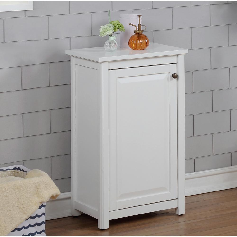 Dorset 17 in. W x 29 in. H Freestanding Floor Bath Storage Cabinet with Door in White - Super Arbor