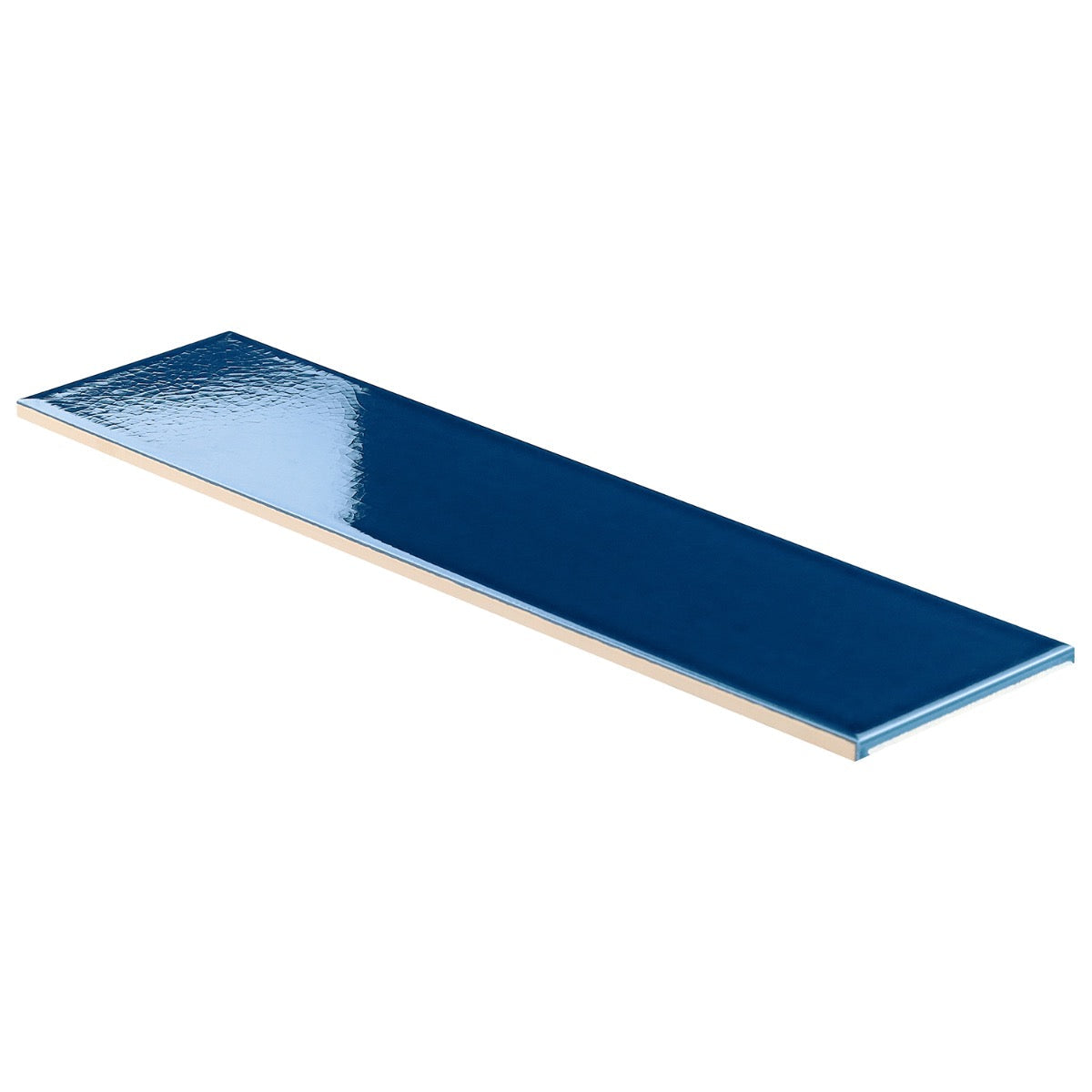 Colorplay Nautical Blue 4.5x18 Crackled Glossy Ceramic Tile by Lux Tile