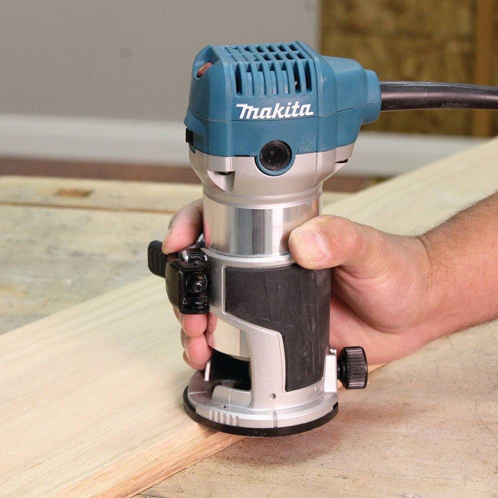 6.5 Amp 1-1/4 HP Corded Fixed Base Variable Speed Compact Router with Quick-Release - Super Arbor