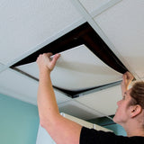 Genesis 2-ft x 2-ft Stucco Pro Revealed Edge Black PVC Drop Ceiling Tile (1-Pack, 4-sq ft / Case)