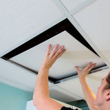Genesis 4-ft x 2-ft Stucco Pro Black PVC Drop Ceiling Tile (1-Pack, 8-sq ft / Case)