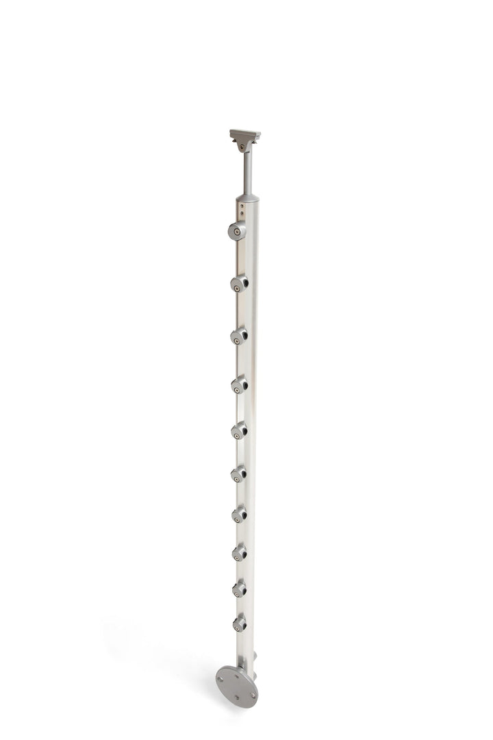 DOLLE 4-1/4-in x 42-in Prova Brushed Aluminum Round Deck Baluster