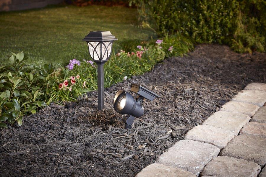 Portfolio 12x Brighter 0.5-Watt Black Solar Integrated LED Path Light Kit, 14.4 Lumens, Warm 3500K