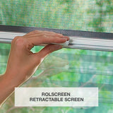 Pella Rolscreen 36-in x 81-in White Full-View Aluminum Storm Door