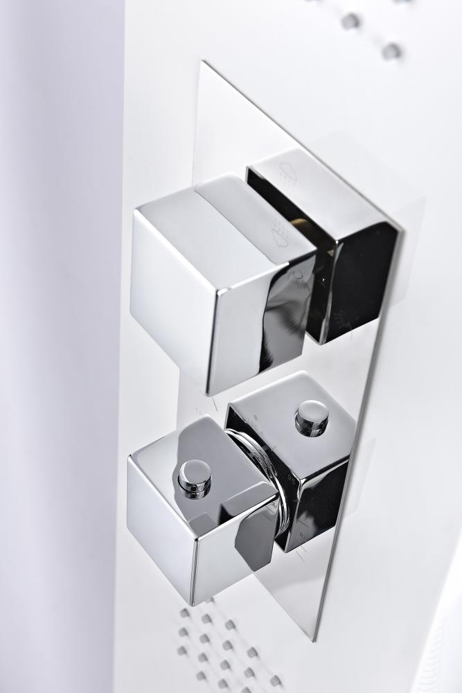 ANZZI Vega White 3-Spray Shower Panel System (Valve Included)