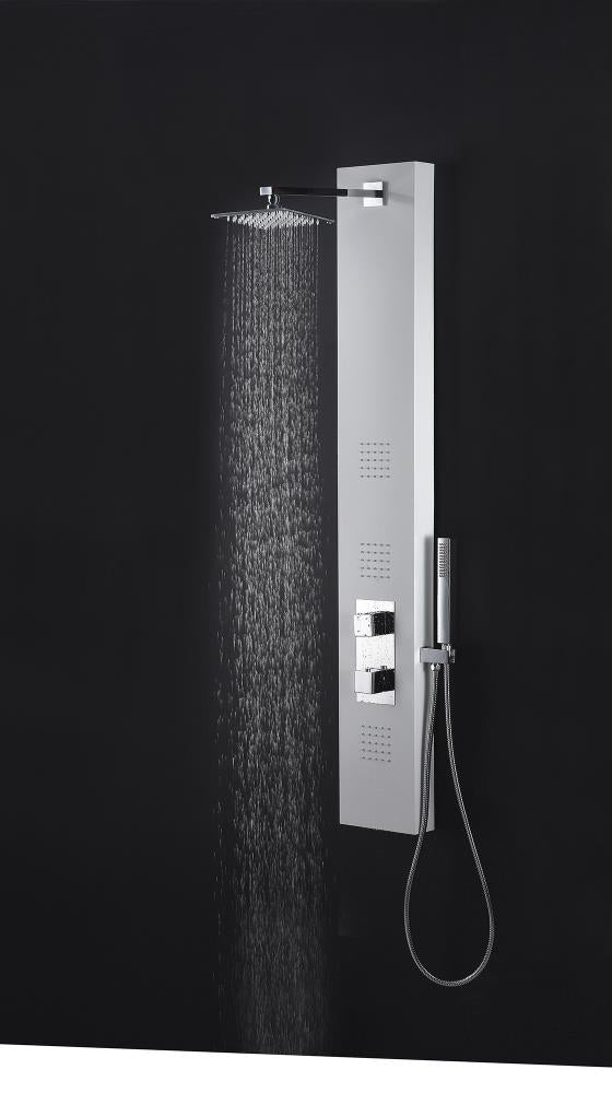 ANZZI Vega White 3-Spray Shower Panel System (Valve Included)