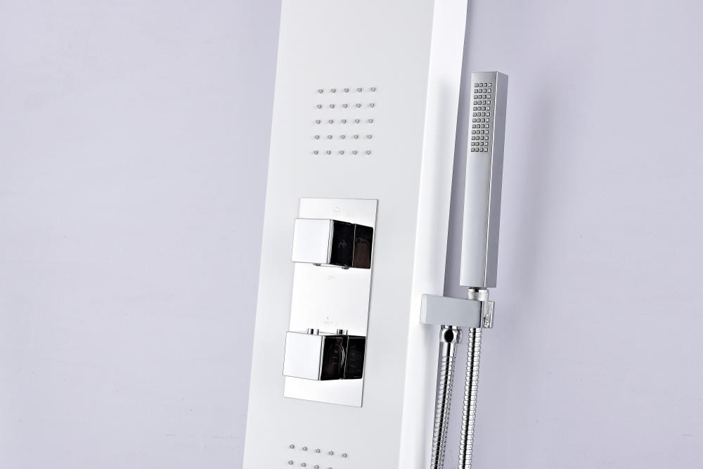ANZZI Vega White 3-Spray Shower Panel System (Valve Included)