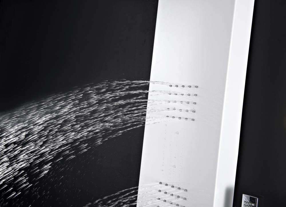 ANZZI Vega White 3-Spray Shower Panel System (Valve Included)