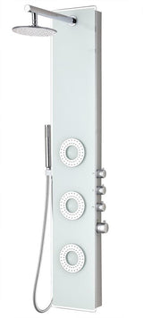 ANZZI Lynn White 3-Spray Shower Panel System with Valve, Hand Sprayer & Body Jets