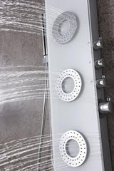 ANZZI Lynn White 3-Spray Shower Panel System with Valve, Hand Sprayer & Body Jets