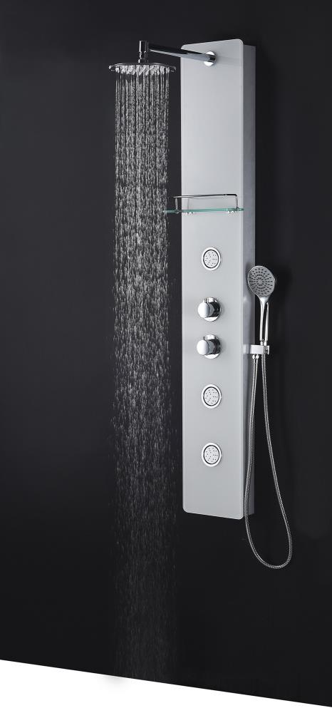 ANZZI Savannah White 3-Spray Shower Panel System (Valve Included)
