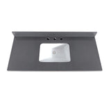 Avanity 49-in Gray Quartz Bathroom Vanity Top with Rectangular Undermount Sink and 4-in Backsplash