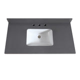 Avanity 43-in Gray Quartz Bathroom Vanity Top with Rectangular Undermount Sink and Backsplash