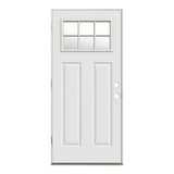 JELD-WEN 36-in x 80-in Steel Craftsman Right-Hand Outswing Primed Prehung Single Front Door
