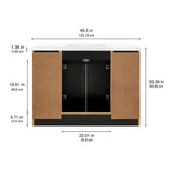 Style Selections Cauley 48-in Black Single Sink Bathroom Vanity with White Cultured Marble Top