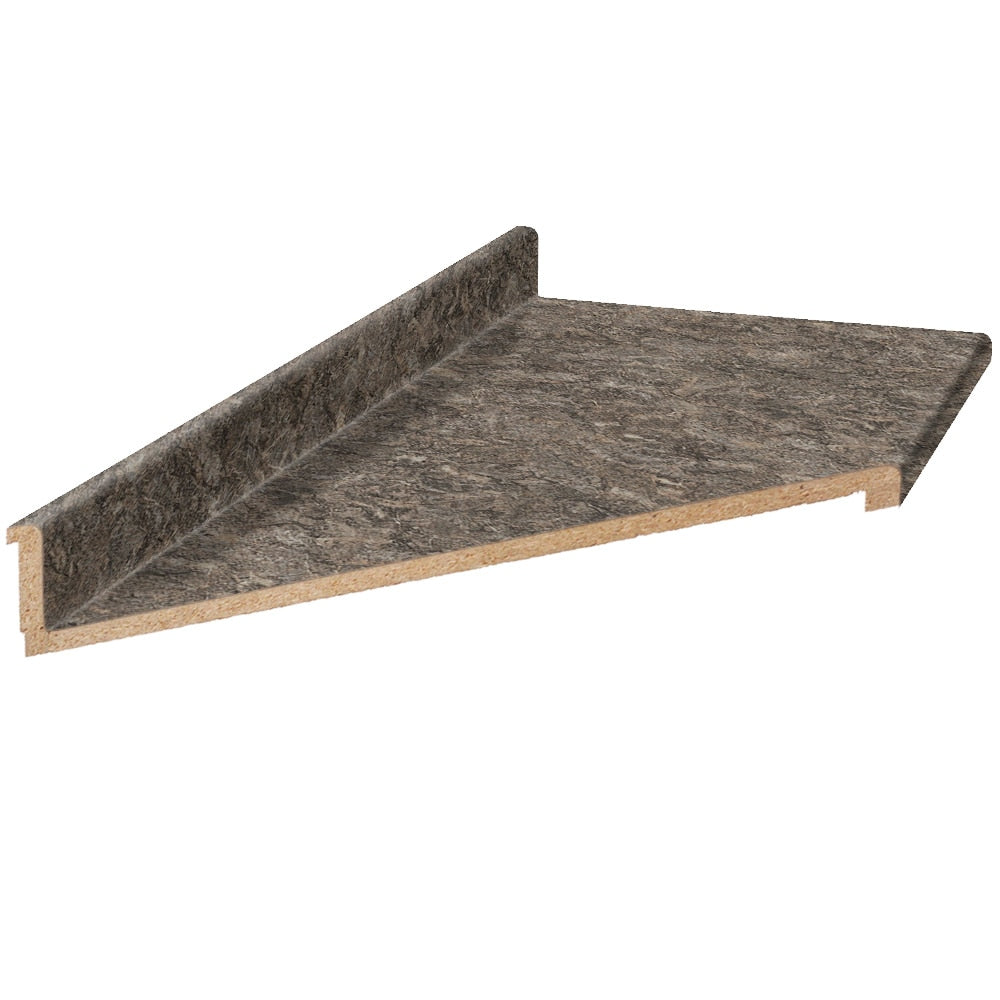 VT Dimensions Wilsonart 6-ft Toffee di Pesco Radiance Left-Hand Miter-Cut Laminate Kitchen Countertop with Integrated Backsplash