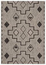 Safavieh Courtyard Tahoe 4 x 6 Gray/Black Indoor/Outdoor Geometric Coastal Area Rug