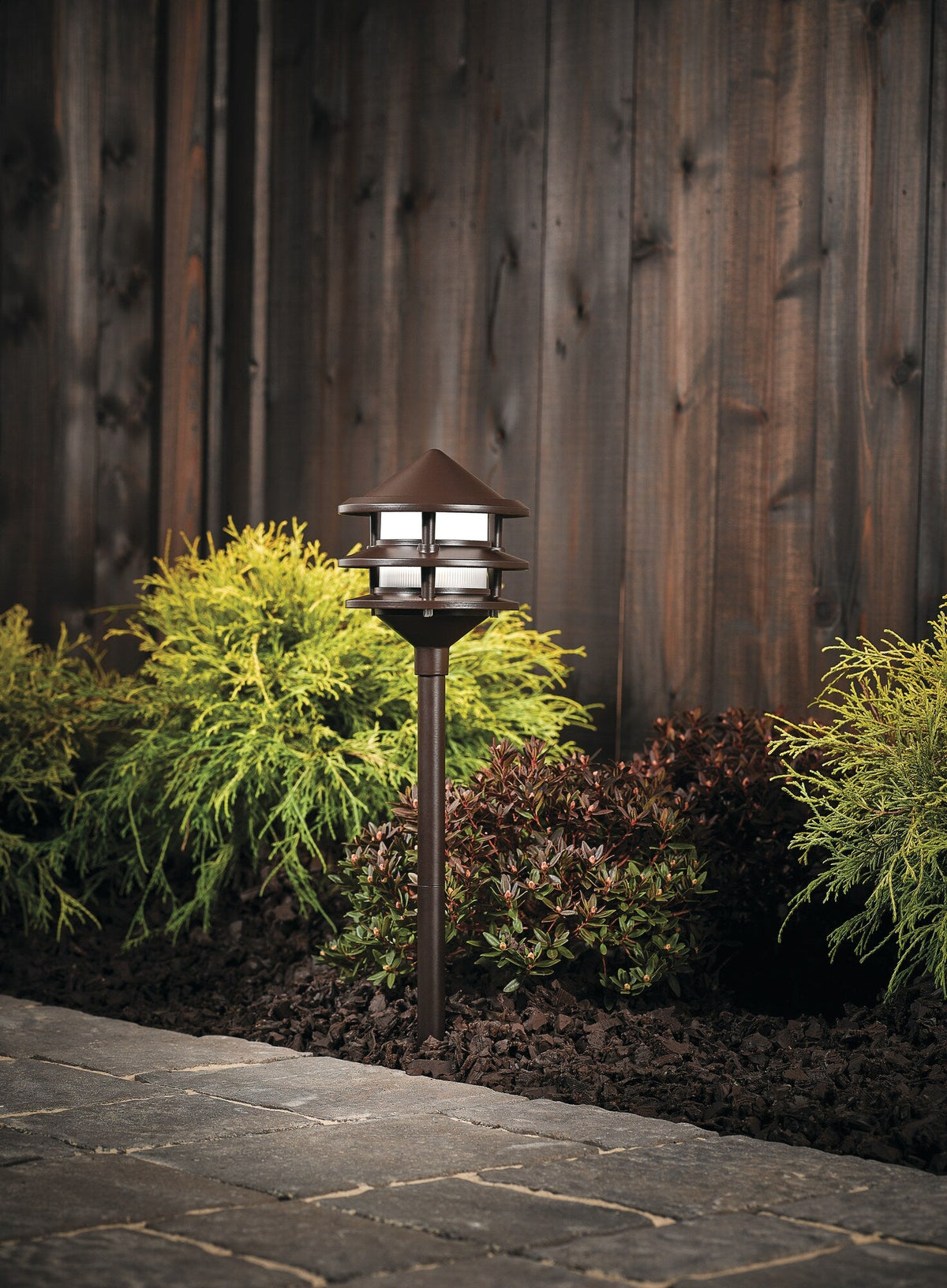 Kichler 3-Watt Olde Bronze Low Voltage Hardwired LED Path Light, 200 Lumens, 20.05-in H x 6-in W