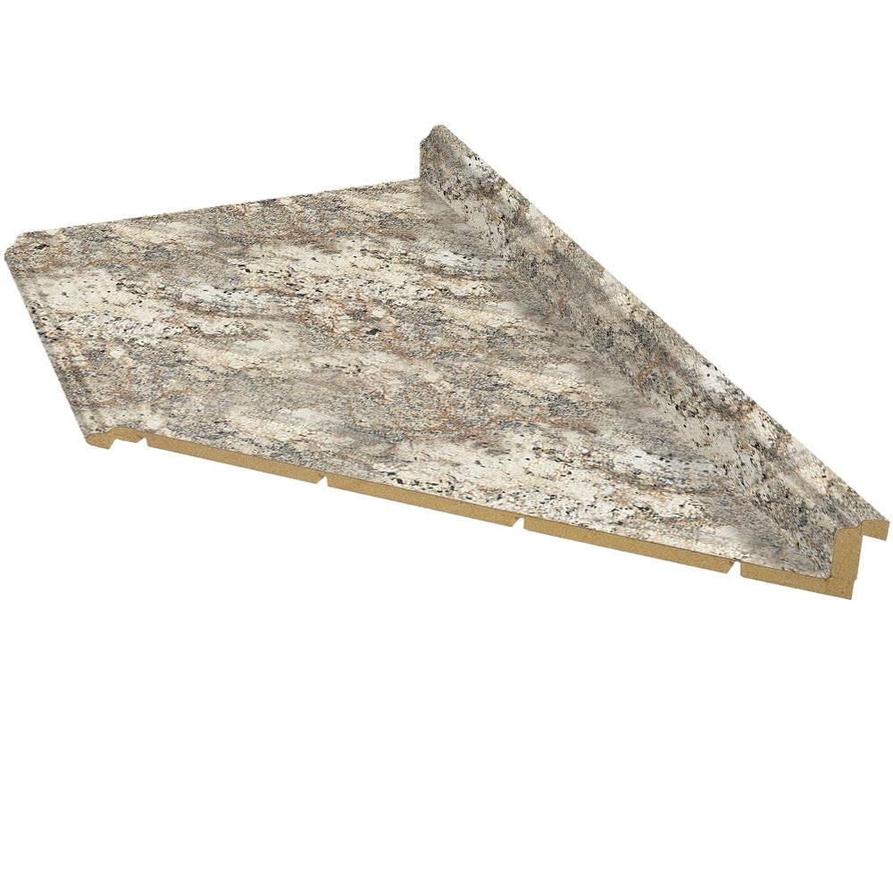 VT Dimensions Formica 6-ft Cafe Azul Right-Hand Miter-Cut Laminate Kitchen Countertop with Integrated Backsplash