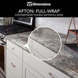 VT Dimensions Formica 6-ft Cafe Azul Right-Hand Miter-Cut Laminate Kitchen Countertop with Integrated Backsplash
