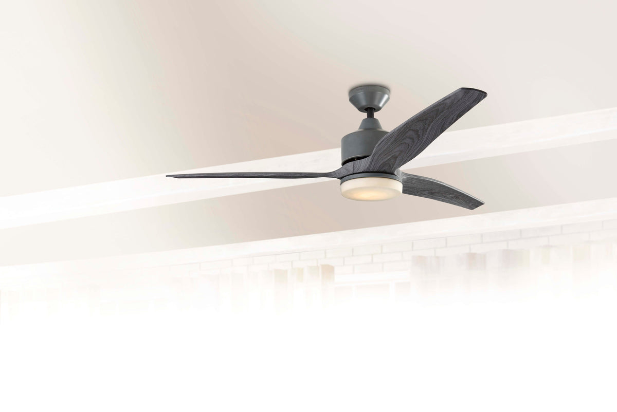 Harbor Breeze Fairwind 60-in Galvanized LED Indoor/Outdoor Ceiling Fan with Remote (3-Blade)