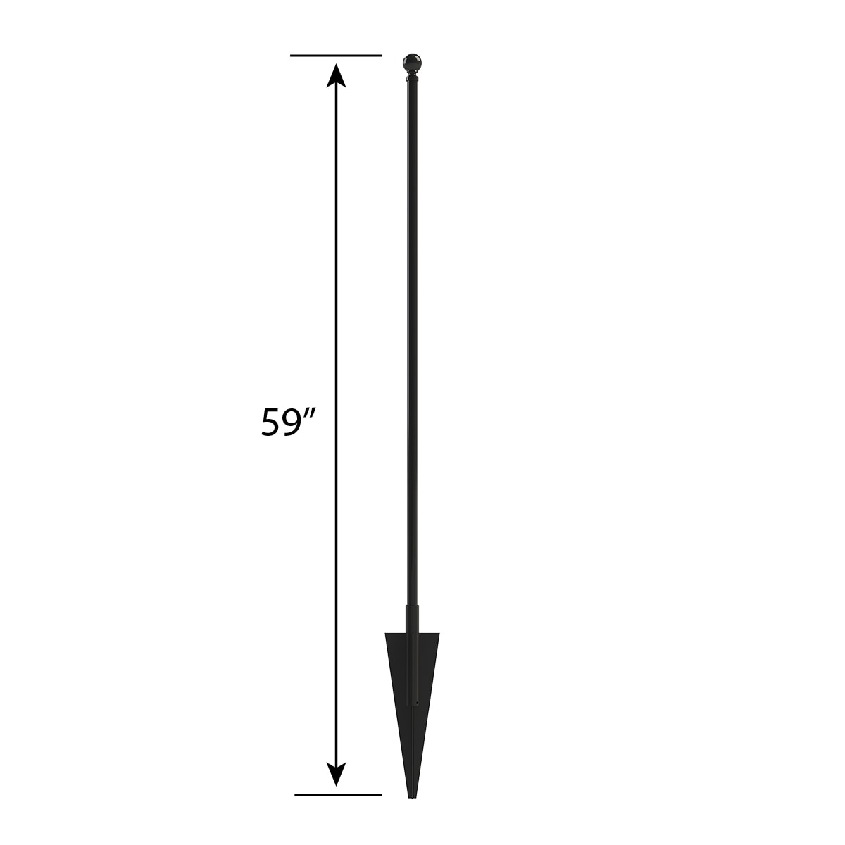 YARDLINK 3-in W Powder-coated Steel No Dig Yard Universal Fence Post