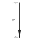 YARDLINK 3-in W Powder-coated Steel No Dig Yard Universal Fence Post